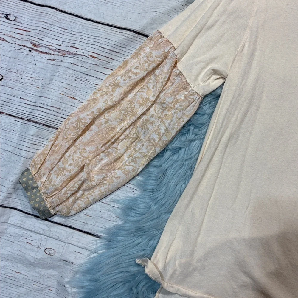 Free People We the Free Jade Puff Sleeve Top Ivory